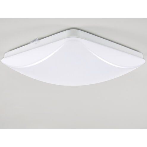 EnviroLite LED 10.75 inch White Puff Flush Mount Ceiling Light